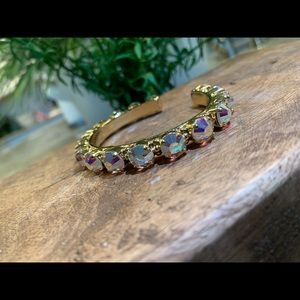 Sorrelli cuff bracelet!  Iridescent stones on gold